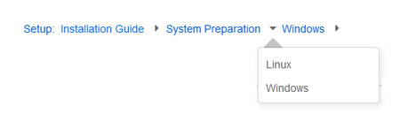 Breadcrumb navigation