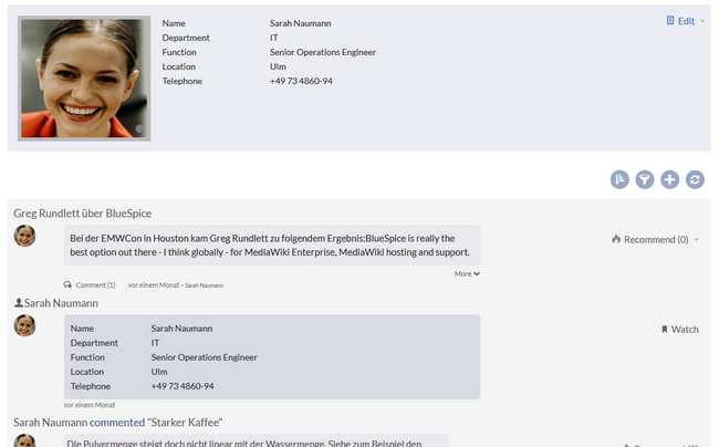 User profile