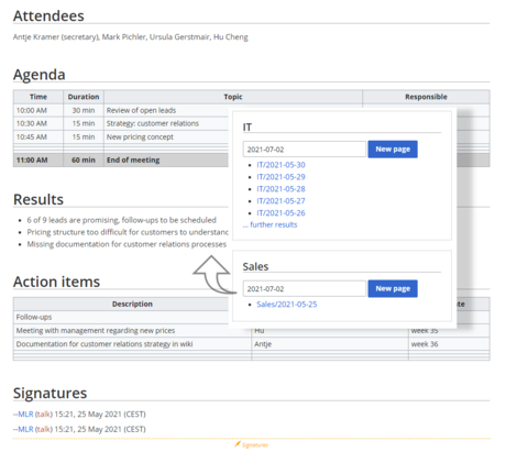 Main meeting minutes template