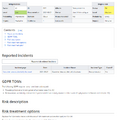 Risk entry