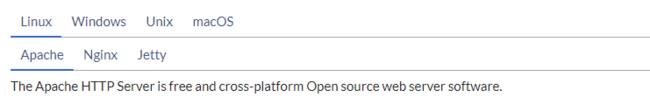Example of 4 tabs. The sub-tabs of the 1st main tab are open.
