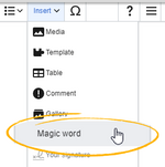 Insert magic word