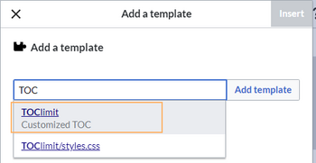 "Add a template" dialog